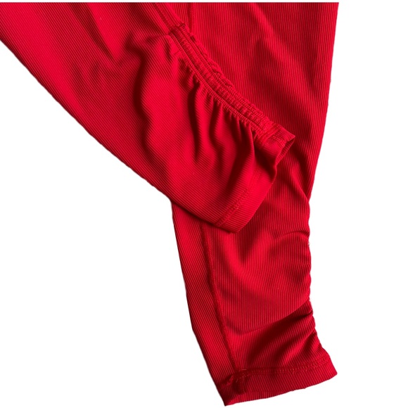 WILO THE LABEL RED HIGH WAISTED RIBBED LEGGINGS SIZE SMALL - Picture 5 of 9